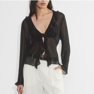 Aritzia Wilfred French Chiffon Blouse
